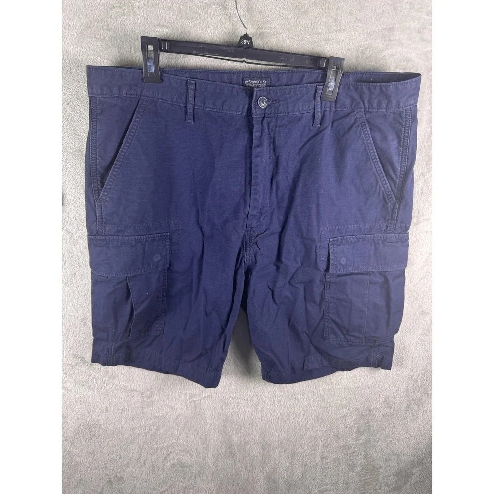 Levi's Shorts Mens 38‎ Blue Cargo Canvas Utility Pockets Casual Summer Outdoor